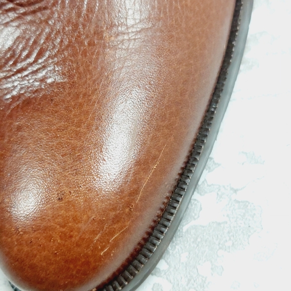 Boutique Brown Buckle Almond Toe Fall Knee High Slouch Heeled Boots C390 - Picture 13 of 14